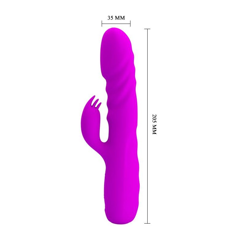 Wibrator króliczek posuwisty pchający 12 tryb 20cm